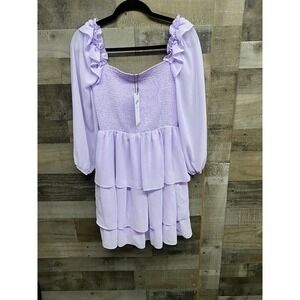 Byinns Dress Women's Size M Sweetheart Neckline‎ Purple Puff Sleeve New